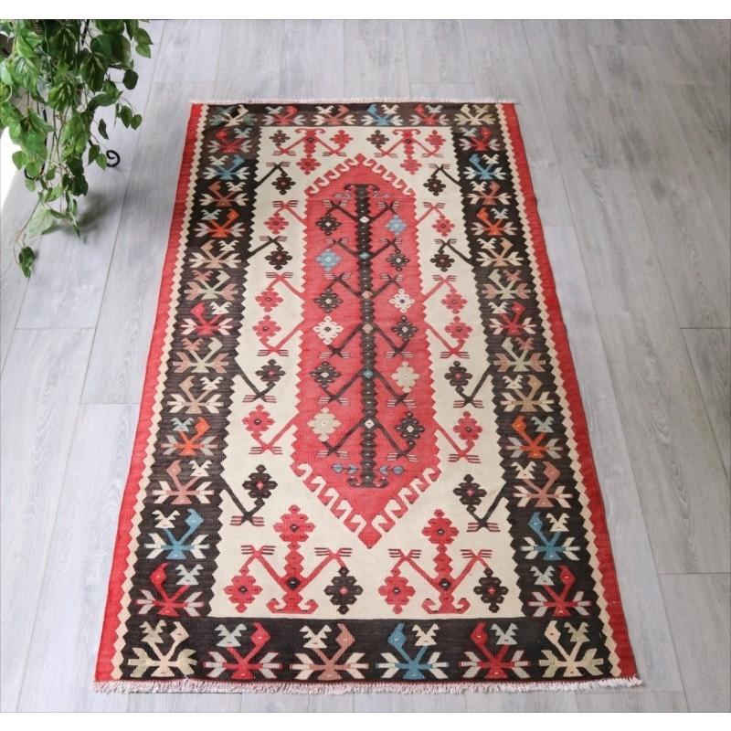 オールドキリム シャルキョイ セッジャーデ 173x91cm 生命の樹と鳥の