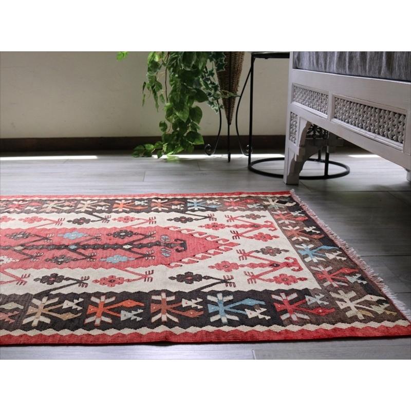 オールドキリム シャルキョイ セッジャーデ 173x91cm 生命の樹と鳥の