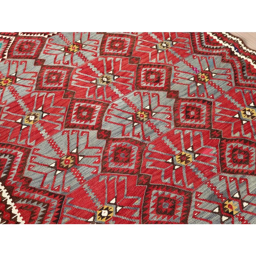 オールドキリム ハッキャリ カリヨラ 265x129cm 連なる6角形の オールドキリム ハッキャリ カリヨラ 265x129cm 連なる6角形の