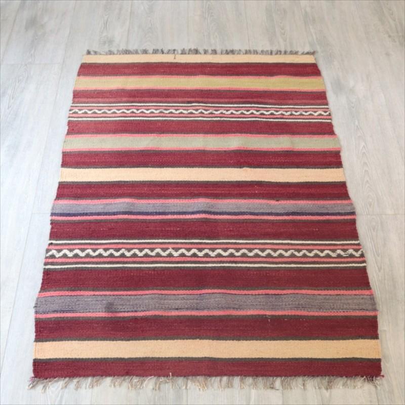 オールドキリム シリフケ/チェイレキ 108x72cm 暖色系のストライプ