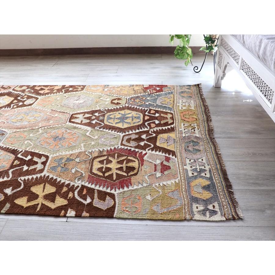 オールドキリム アンタルヤ　ケッレ 260x120cm 連なるエリベリンデ バラック_4