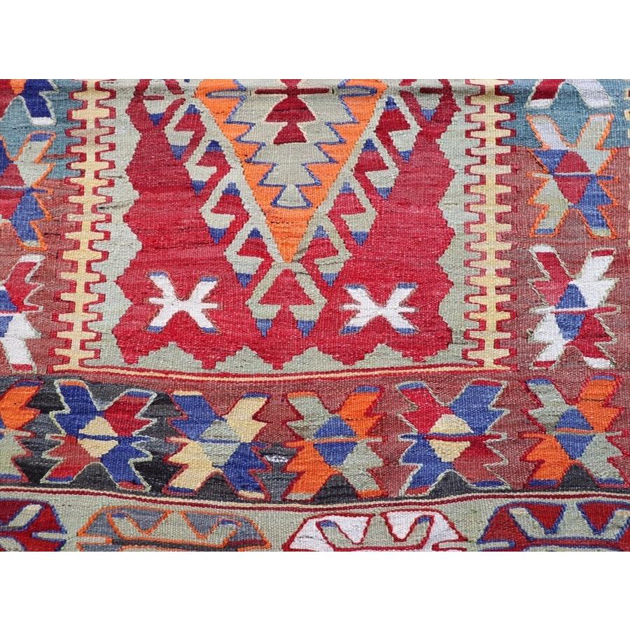 【新登場】 オールドキリム・チャル　チェイレキ 120x87cm レッド＆オレンジ 【V1357740618】(48070円)