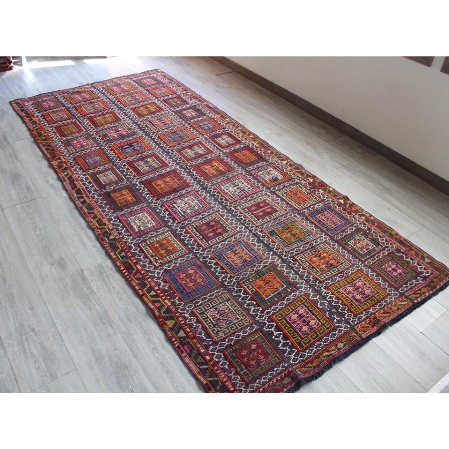 オールドジジムキリム アゼルバイジャン ヴェルネ 263x117cm 4まいの