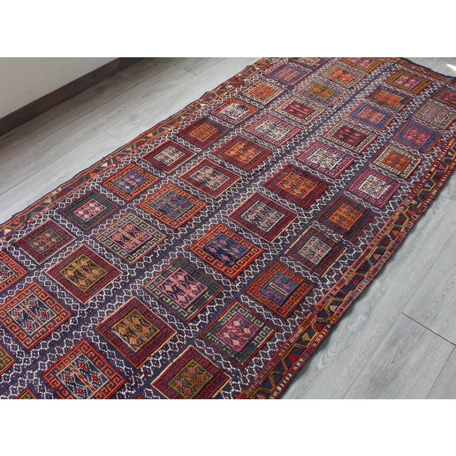 オールドジジムキリム アゼルバイジャン ヴェルネ 263x117cm 4まいの