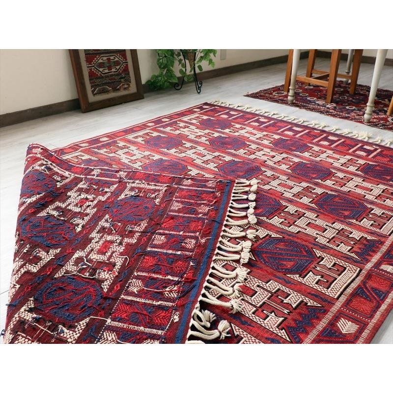 オールドキリム ユンジュ　カリヨラサイズ 230x157cm Z字を描くドラゴンモチーフのジジム | ブランド登録なし | 07