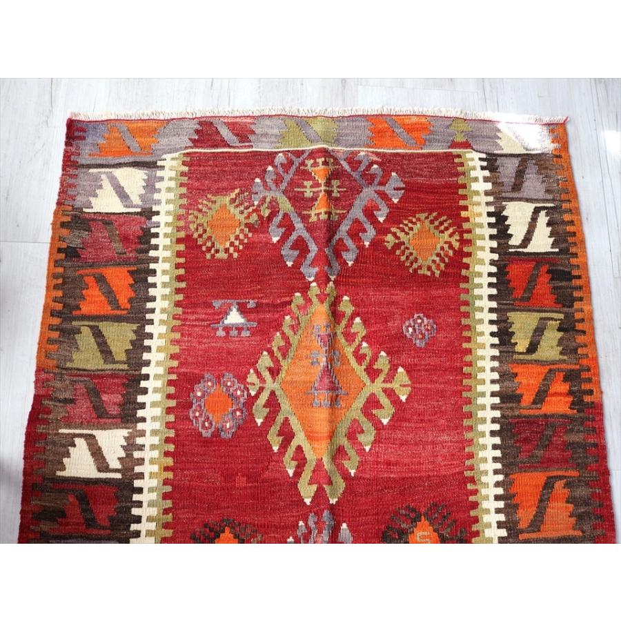 ー品販売 ビンテージ サソリのモチーフ キリム オールド ラグ Labelians Fr