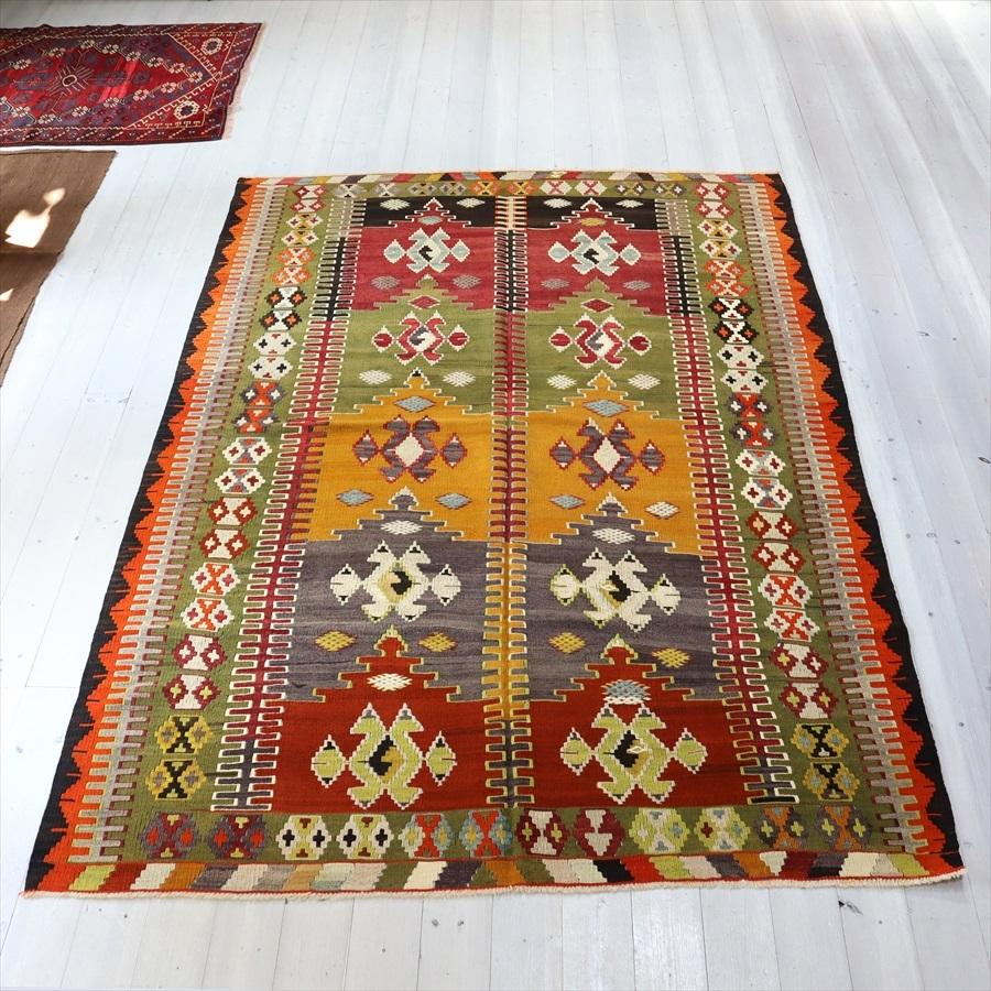 オールドキリム コンヤ　カリヨラ 226x158cm 重なるミフラープ