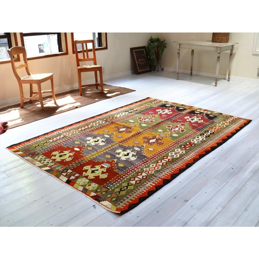 オールドキリム コンヤ　カリヨラ 226x158cm 重なるミフラープ_1