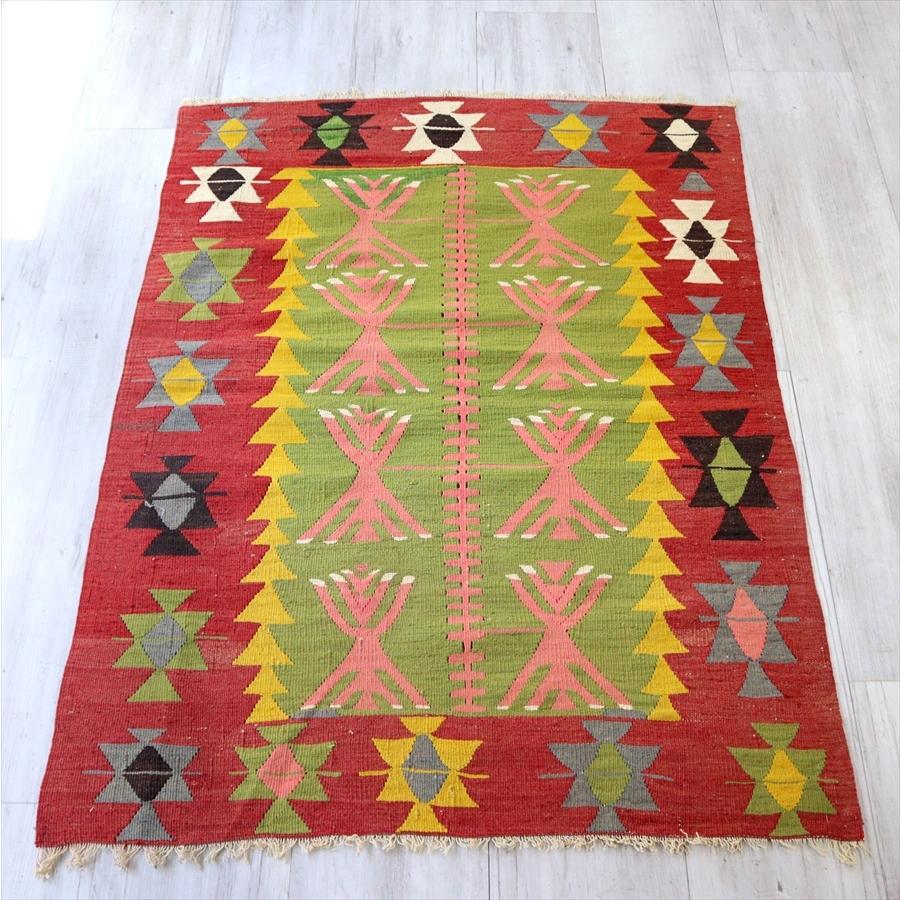 オールドキリム エシュメ チェイレキ 132x97cm生命の樹とイーブルアイ