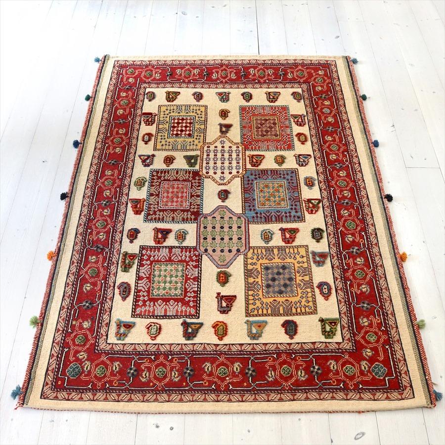 ゾランヴァリ社のキリム バルーチスマック 150x98cm クジャクとボテの