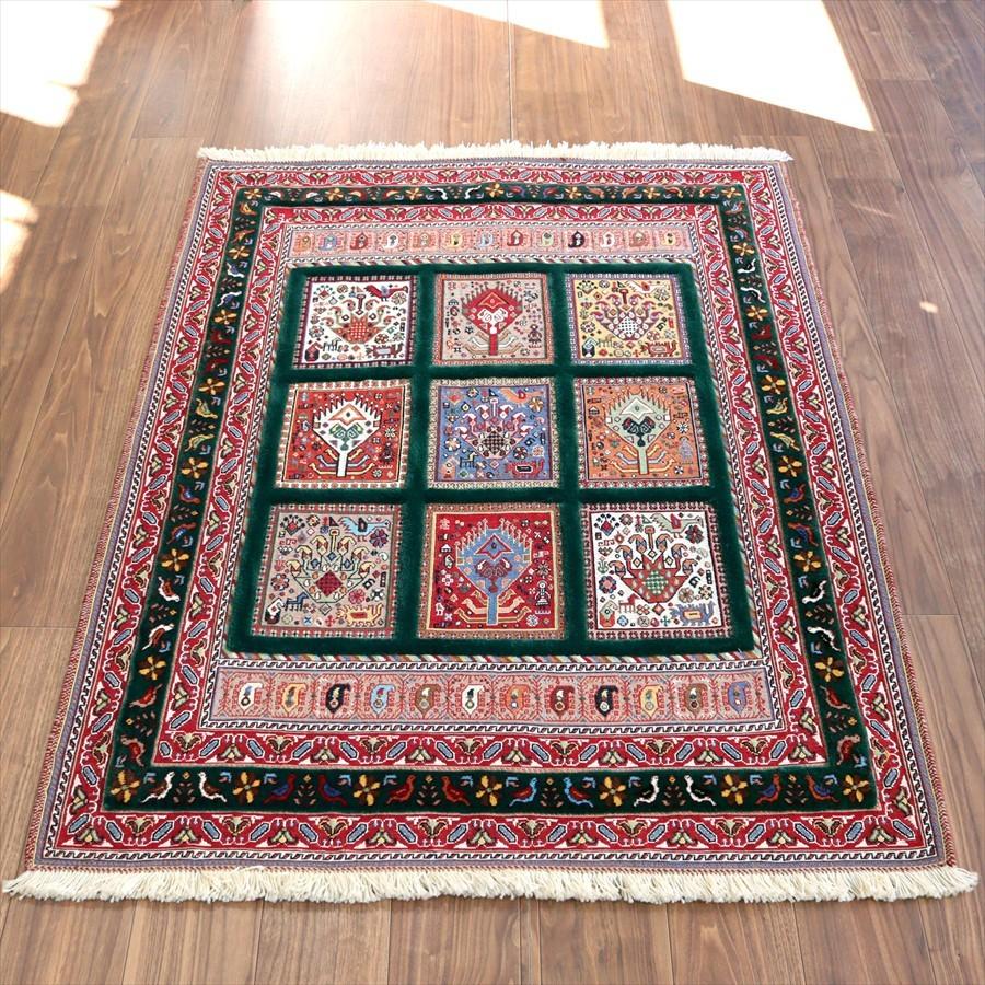 バルーチスマック シルジャンキリム 153x115cm グリーンのトレリス