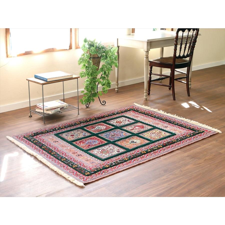 バルーチスマック シルジャンキリム 153x115cm グリーンのトレリス