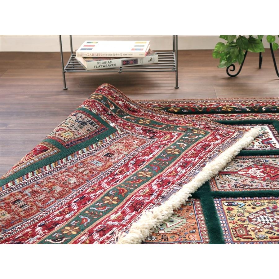 バルーチスマック シルジャンキリム 153x115cm グリーンのトレリス