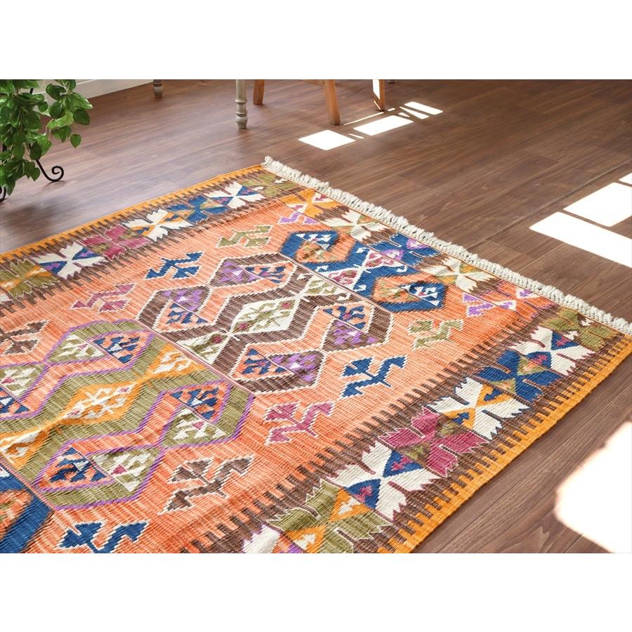 色にこだわるワンランク上のカイセリキリム セッヂャーデ 169x141cm 雄羊の角と翼を広げた鳥のモチーフ | ブランド登録なし | 02