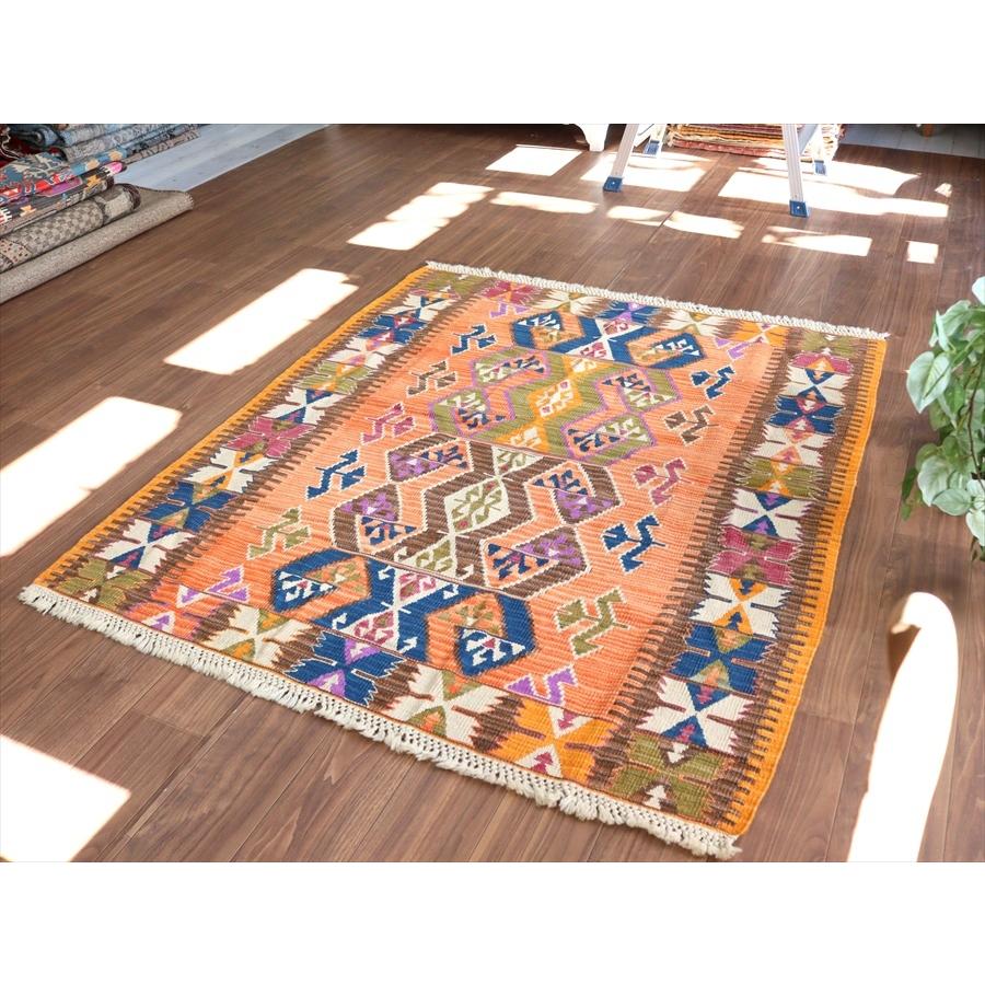 色にこだわるワンランク上のカイセリキリム セッヂャーデ 169x141cm 雄羊の角と翼を広げた鳥のモチーフ | ブランド登録なし | 03