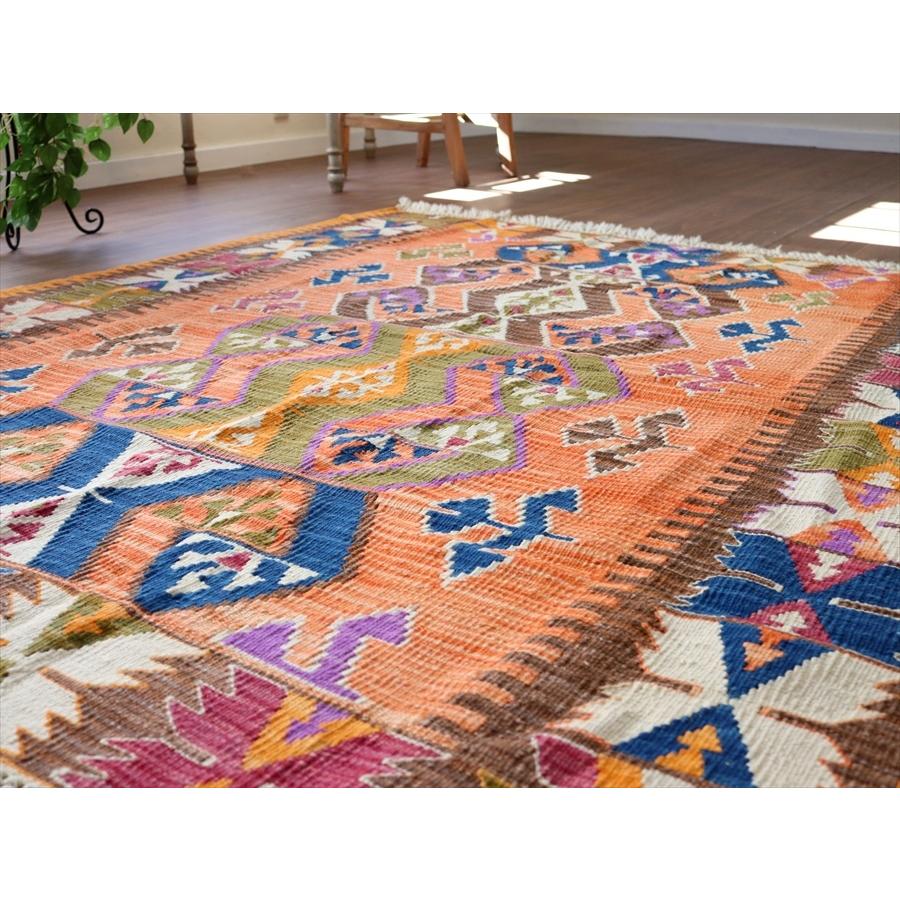 色にこだわるワンランク上のカイセリキリム セッヂャーデ 169x141cm 雄羊の角と翼を広げた鳥のモチーフ | ブランド登録なし | 04