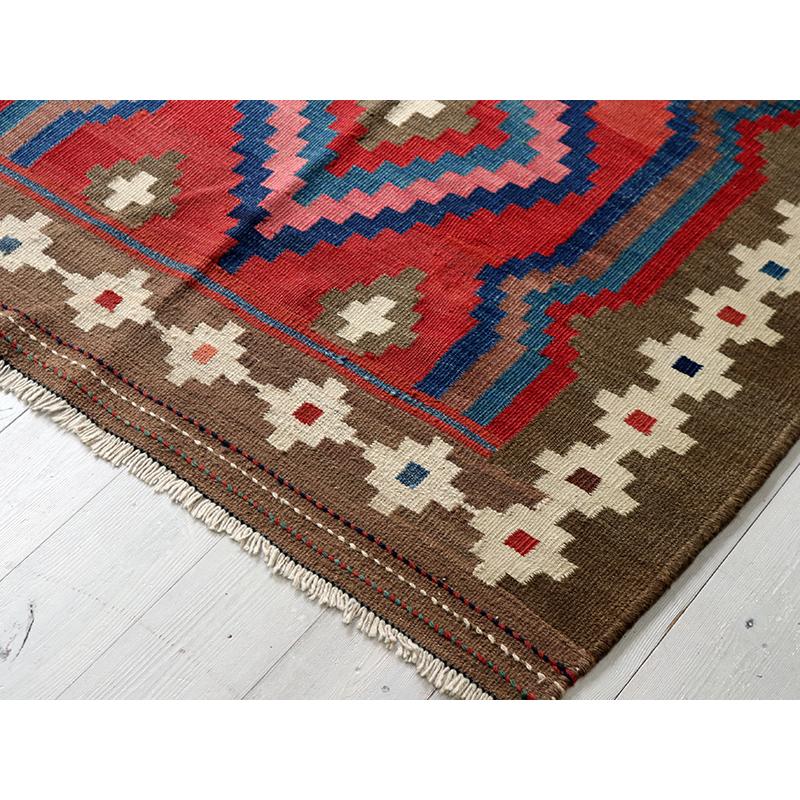 オールドキリム シラーズ 218x107cm ハムセ連合/ジグザグのひし形　草木染め | ブランド登録なし | 05