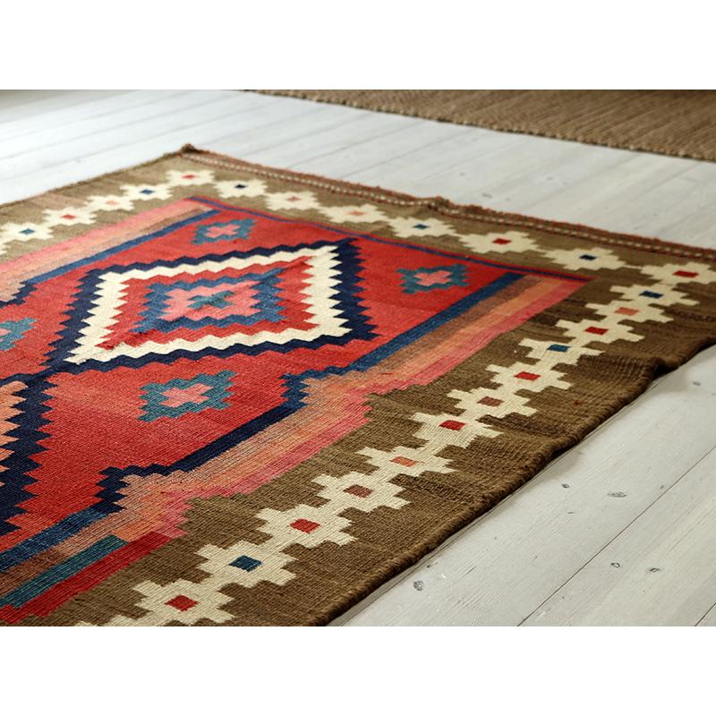 オールドキリム シラーズ 218x107cm ハムセ連合/ジグザグのひし形　草木染め | ブランド登録なし | 06