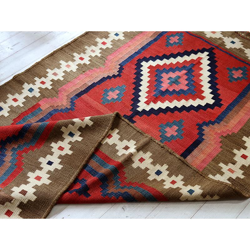 オールドキリム シラーズ 218x107cm ハムセ連合/ジグザグのひし形　草木染め | ブランド登録なし | 08