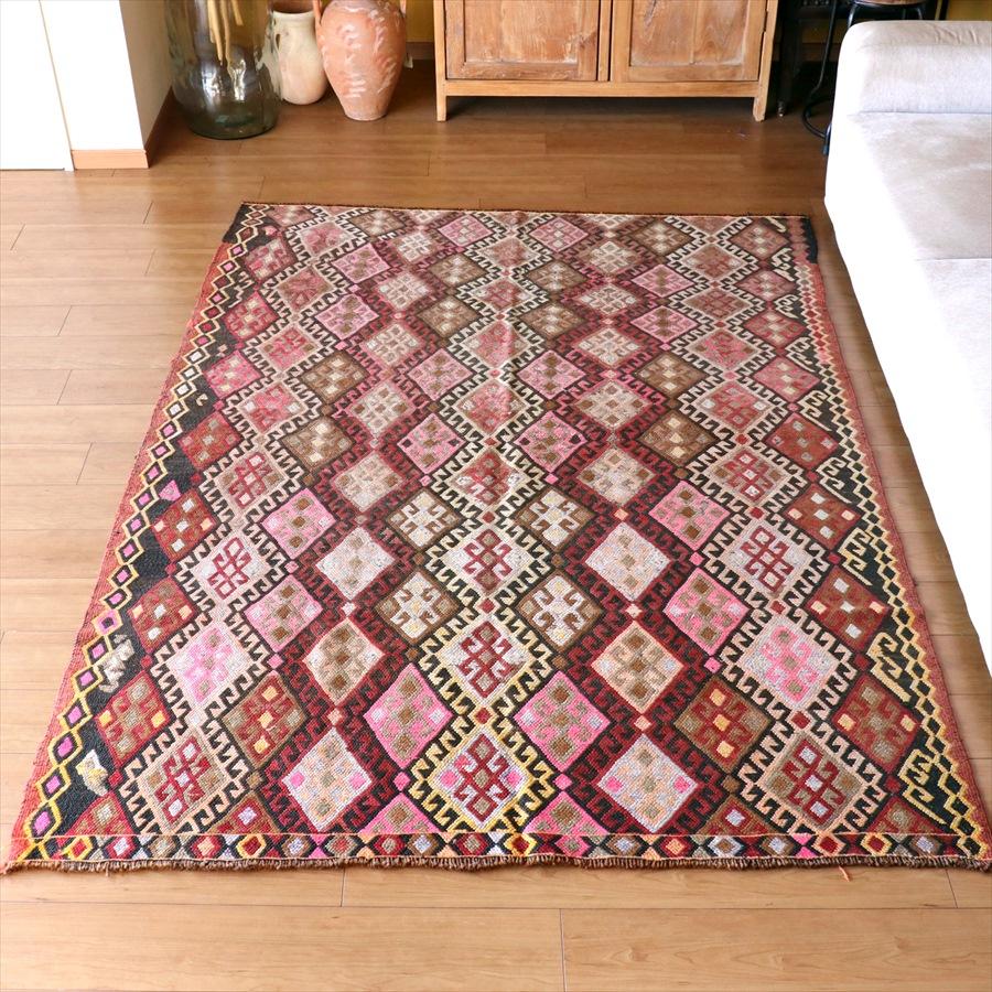 オールドキリム アルメニア  213x153cm スマック織り 連なるエリベリンデ | ブランド登録なし