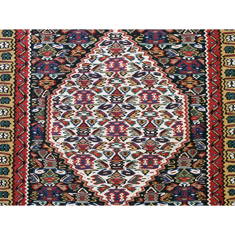 草木染めのセネキリム 258x61cm ランナー 花束のモチーフ/5つの六角形 | ブランド登録なし | 04