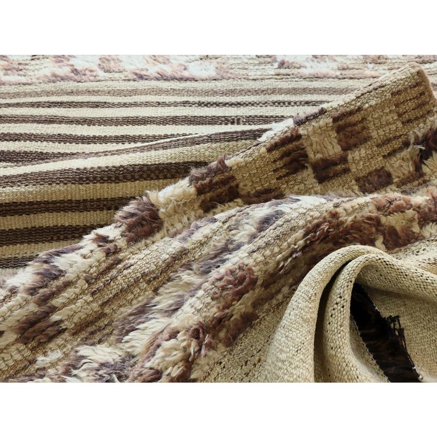 オールドキリム カシュカイ 213x86cm サドルバッグを開いたピース 