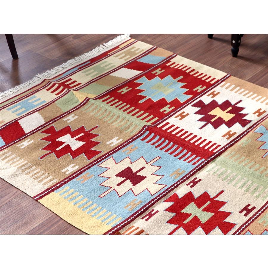 トルコの手織りキリム 173x114cm くしとイーブルアイ