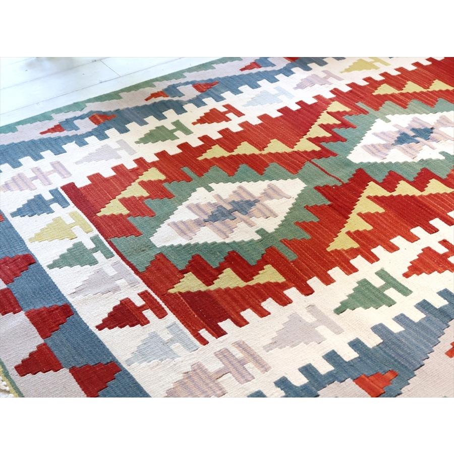 トルコの手織りキリム　セッヂャーデ 201x116cm イーブルアイのモチーフ | ブランド登録なし | 03