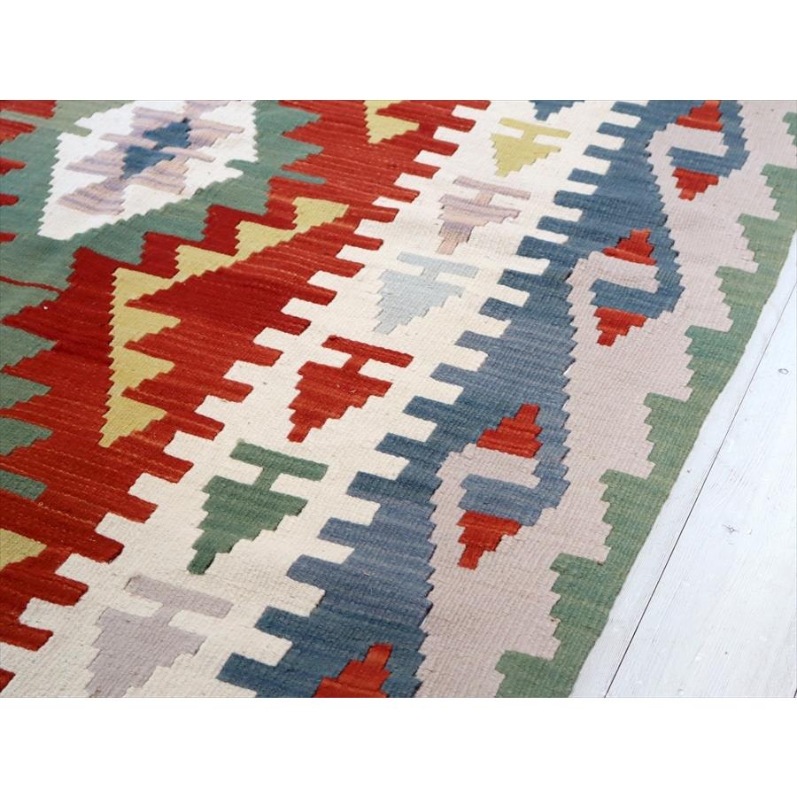 トルコの手織りキリム　セッヂャーデ 201x116cm イーブルアイのモチーフ | ブランド登録なし | 05