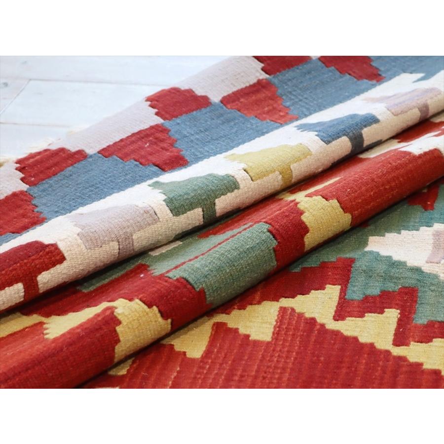 トルコの手織りキリム　セッヂャーデ 201x116cm イーブルアイのモチーフ | ブランド登録なし | 06