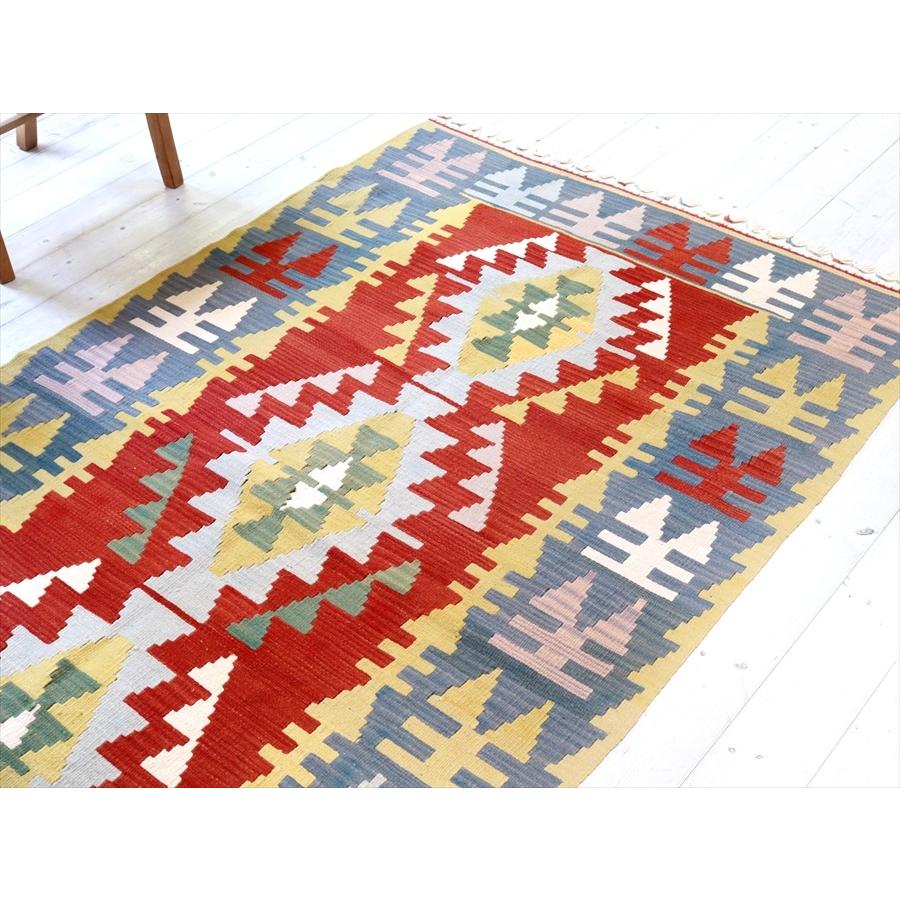 トルコの手織りキリム　セッヂャーデ 201x117cm ３つのイーブルアイ | ブランド登録なし | 03