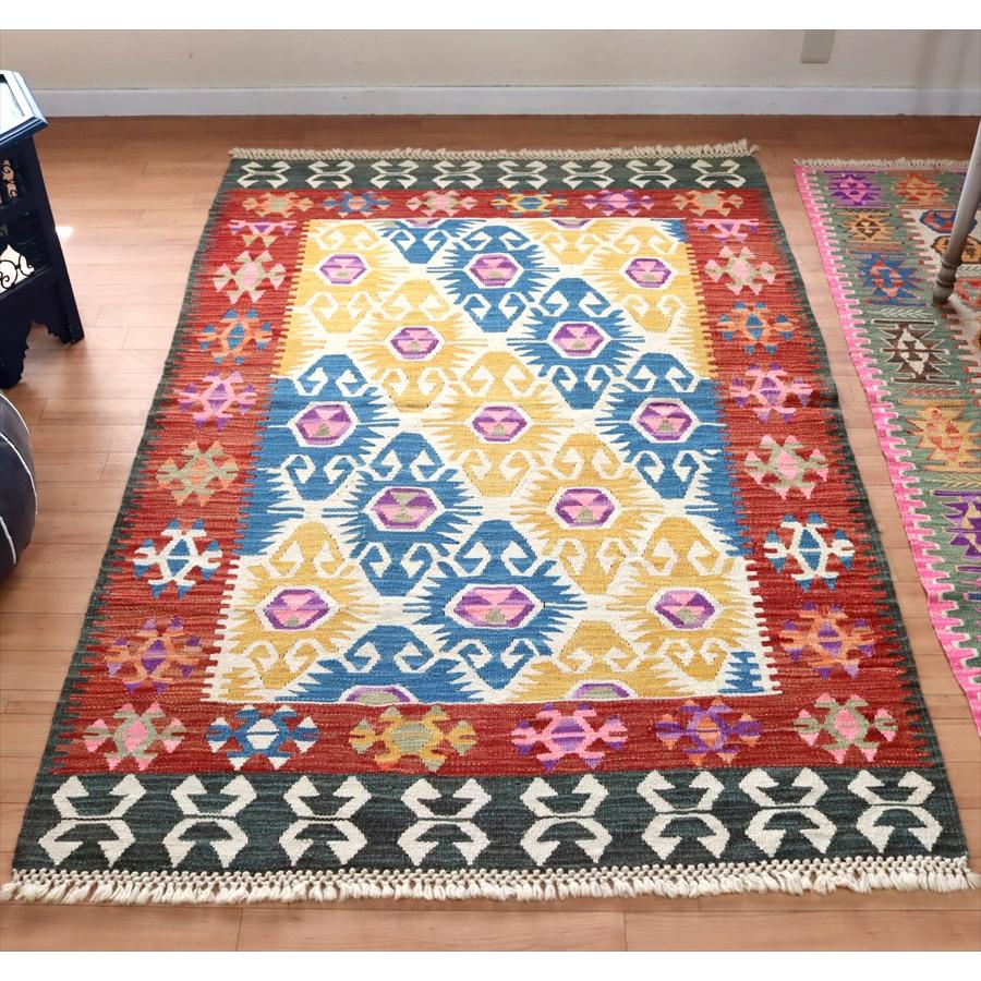 色にこだわるワンランク上のカイセリキリム 185x128cm 連なるエリベリンデ | ブランド登録なし