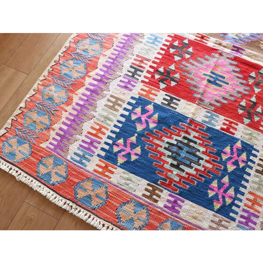 手織りキリム トルコ　カイセリ産 182x129cm 明るいパステルカラー　セッヂャーデ | ブランド登録なし | 10