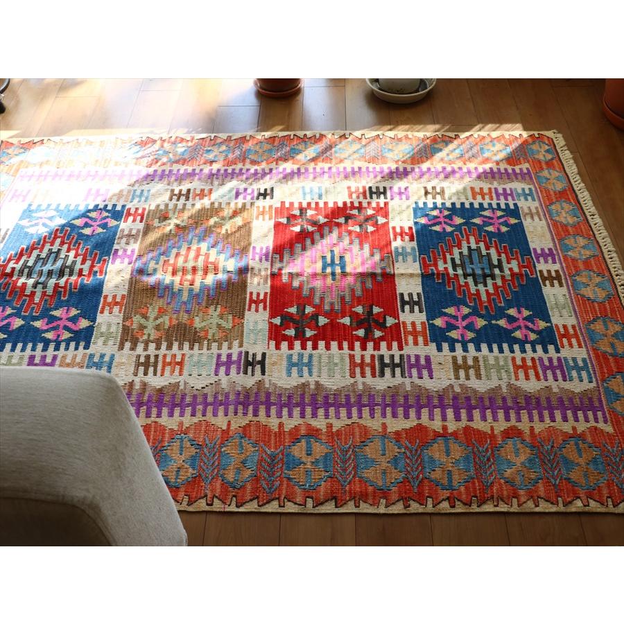 手織りキリム トルコ　カイセリ産 182x129cm 明るいパステルカラー　セッヂャーデ | ブランド登録なし | 13