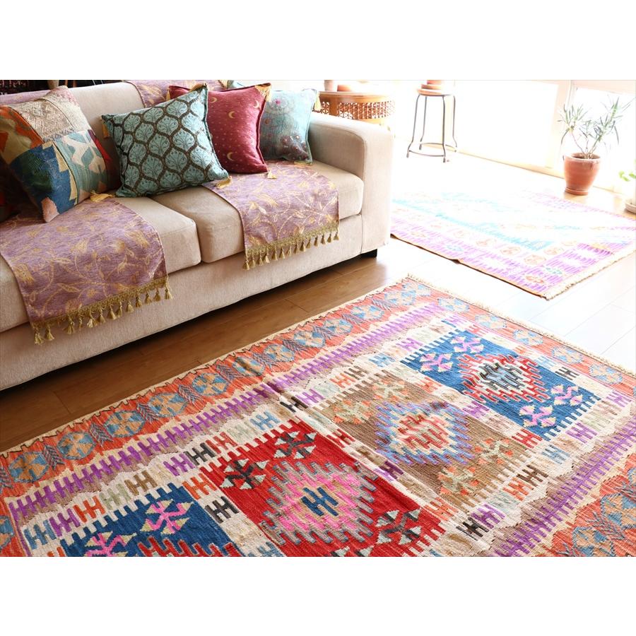 手織りキリム トルコ　カイセリ産 182x129cm 明るいパステルカラー　セッヂャーデ | ブランド登録なし | 01