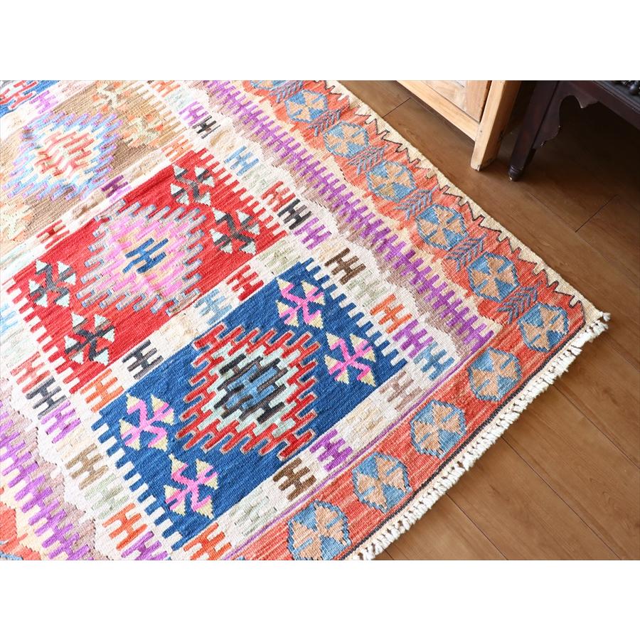 手織りキリム トルコ　カイセリ産 182x129cm 明るいパステルカラー　セッヂャーデ | ブランド登録なし | 05