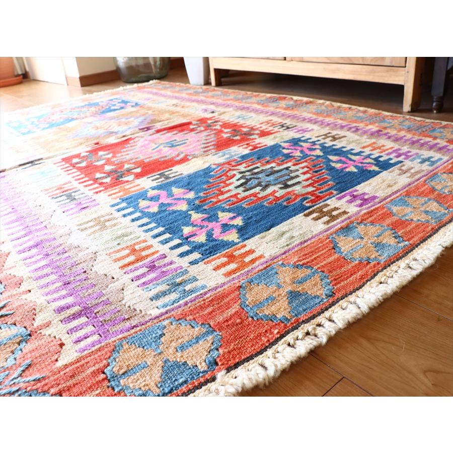 手織りキリム トルコ　カイセリ産 182x129cm 明るいパステルカラー　セッヂャーデ | ブランド登録なし | 07