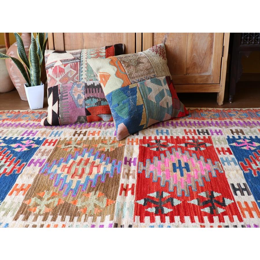 手織りキリム トルコ　カイセリ産 182x129cm 明るいパステルカラー　セッヂャーデ | ブランド登録なし | 09