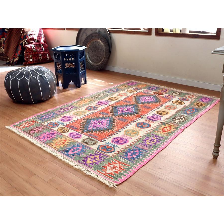 色にこだわるワンランク上のカイセリキリム 175x126cm ドラゴンと麦の穂のモチーフ | ブランド登録なし | 01