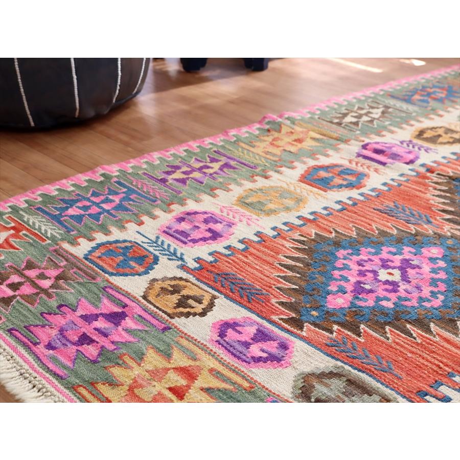 色にこだわるワンランク上のカイセリキリム 175x126cm ドラゴンと麦の穂のモチーフ | ブランド登録なし | 03