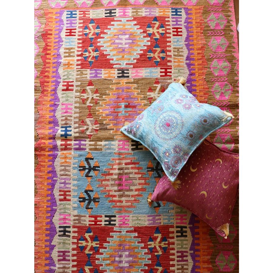 手織りキリム トルコ　カイセリ産 184x131cm 明るいパステルカラー　セッヂャーデ | ブランド登録なし | 10