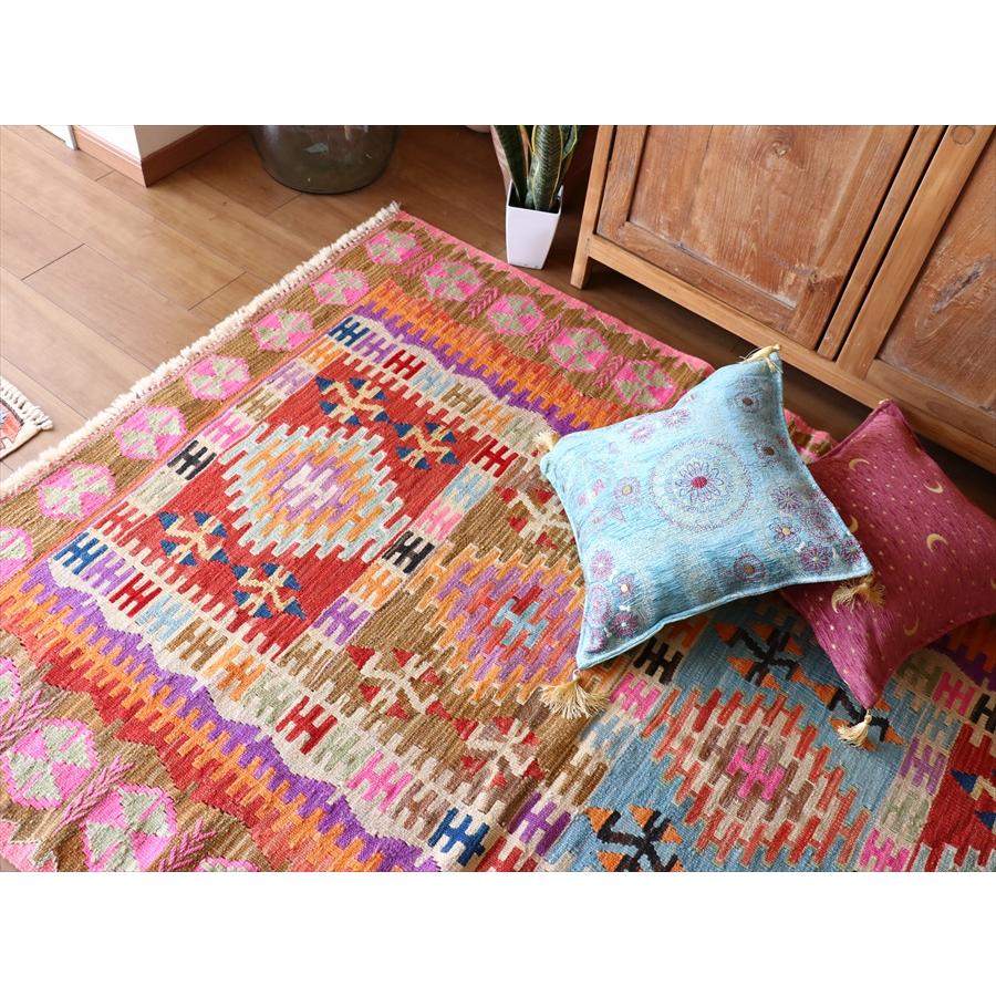 手織りキリム トルコ　カイセリ産 184x131cm 明るいパステルカラー　セッヂャーデ | ブランド登録なし | 13