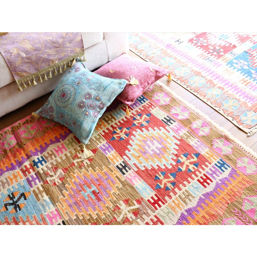 手織りキリム トルコ　カイセリ産 184x131cm 明るいパステルカラー　セッヂャーデ | ブランド登録なし | 16