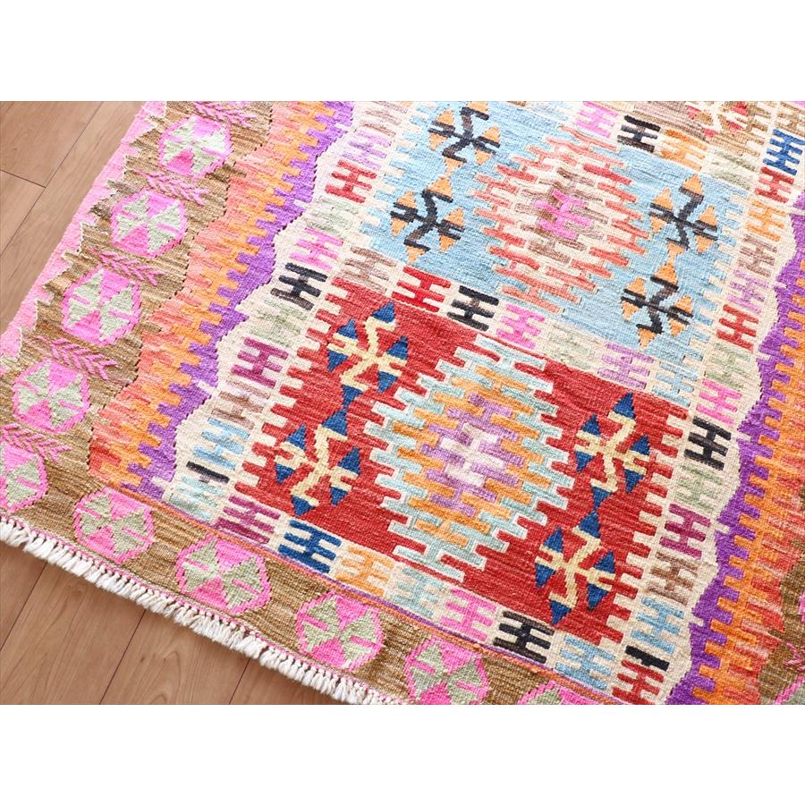 手織りキリム トルコ　カイセリ産 184x131cm 明るいパステルカラー　セッヂャーデ | ブランド登録なし | 04