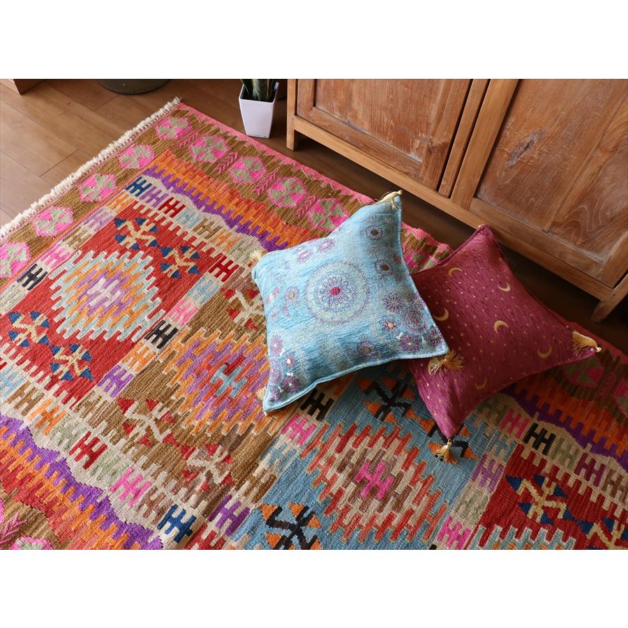 手織りキリム トルコ　カイセリ産 184x131cm 明るいパステルカラー　セッヂャーデ | ブランド登録なし | 07