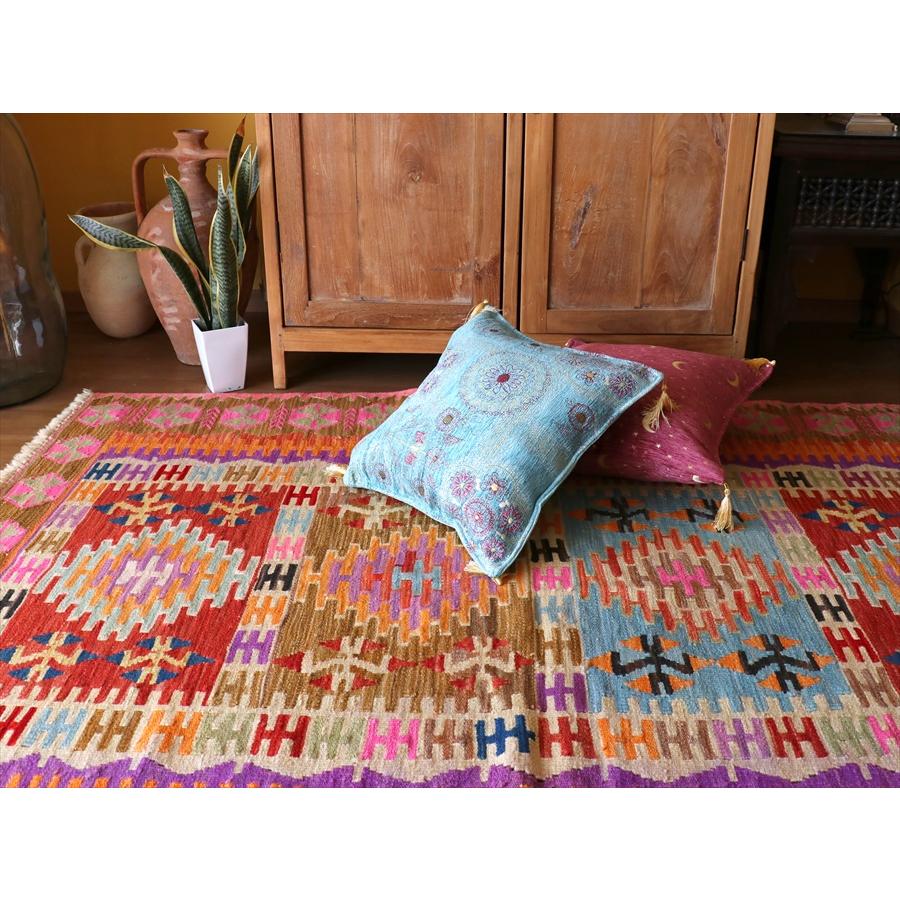 手織りキリム トルコ　カイセリ産 184x131cm 明るいパステルカラー　セッヂャーデ | ブランド登録なし | 08