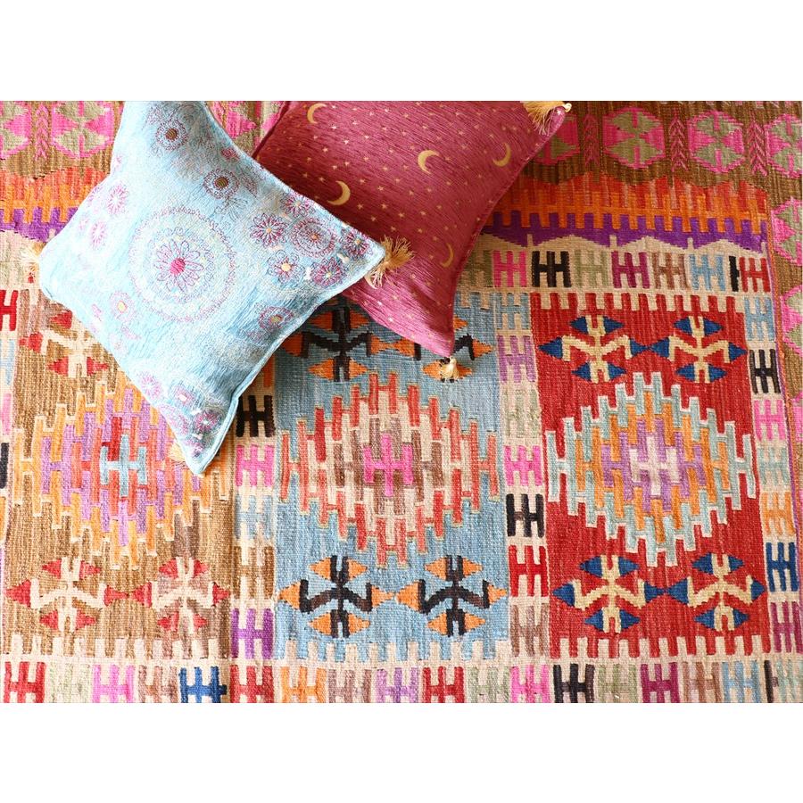 手織りキリム トルコ　カイセリ産 184x131cm 明るいパステルカラー　セッヂャーデ | ブランド登録なし | 09