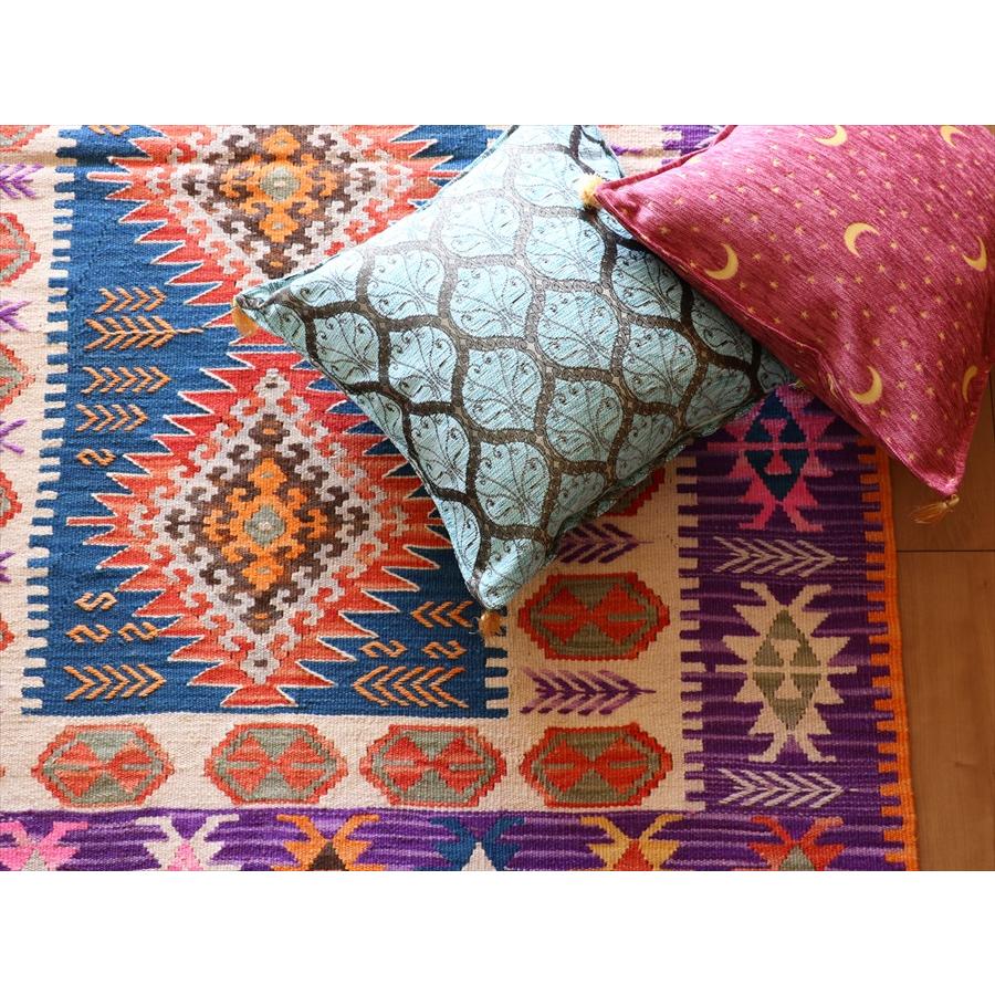 手織りキリム トルコ　カイセリ産 170x124cm 明るいパステルカラー　麦の穂のボーダー | ブランド登録なし | 13