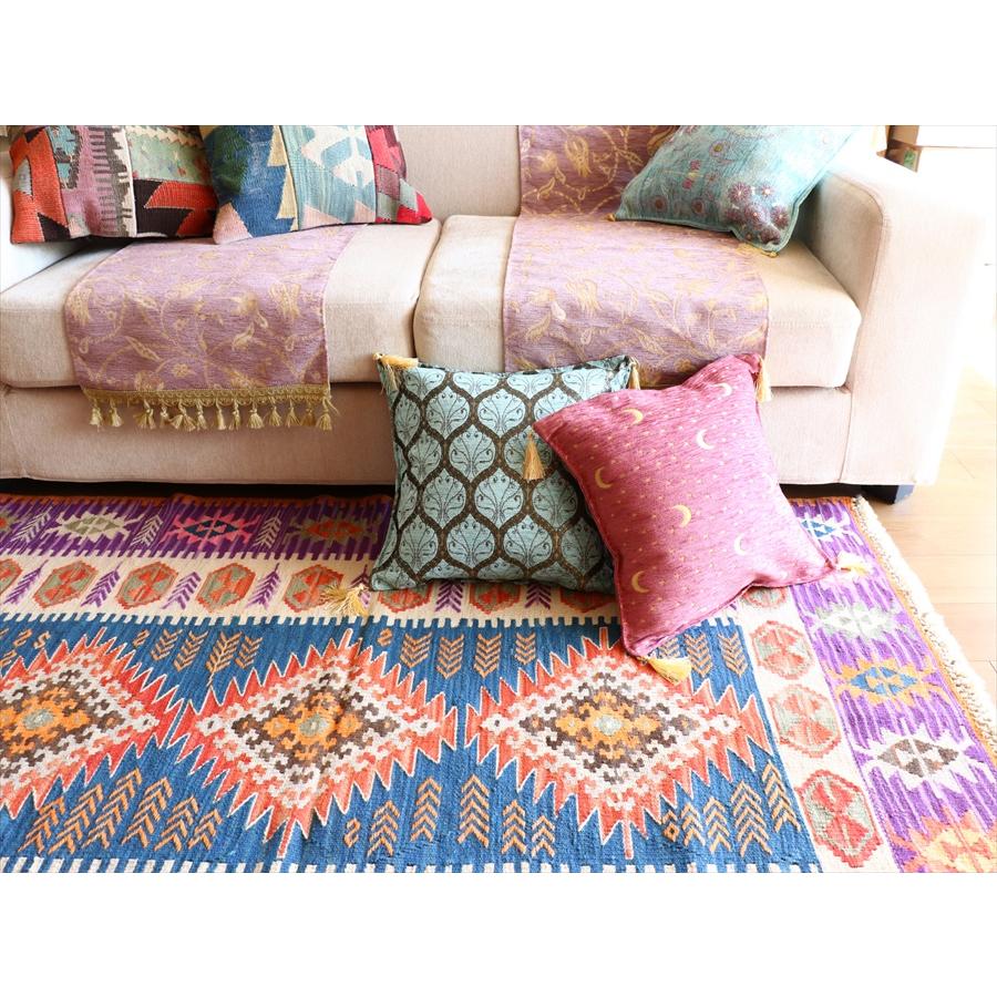 手織りキリム トルコ　カイセリ産 170x124cm 明るいパステルカラー　麦の穂のボーダー | ブランド登録なし | 09