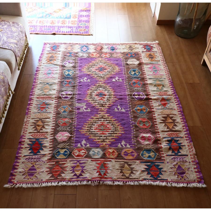 手織りキリム トルコ　カイセリ産 178x137cm 明るいパステルカラー　セッヂャーデ | ブランド登録なし